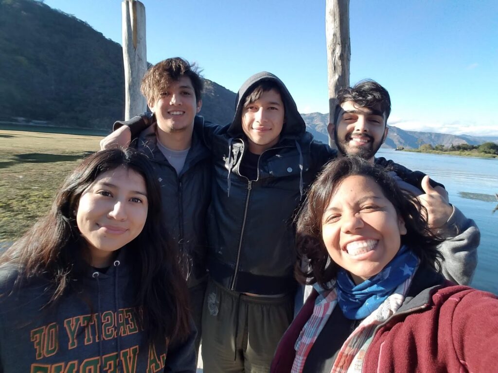 University of La Verne undergraduate students and I in Lago Atitlan, Guatemala conducting a project on lake ecology.